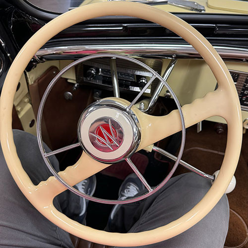 Original Reproduction Ivory Steering Wheel Fits  50-64 Truck, Station Wagon, Jeepster