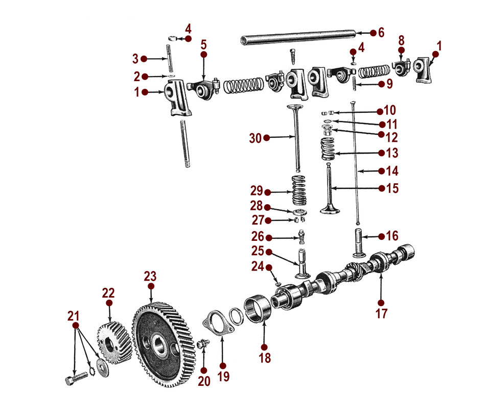 Valves, Camshaft, & Timing Gears