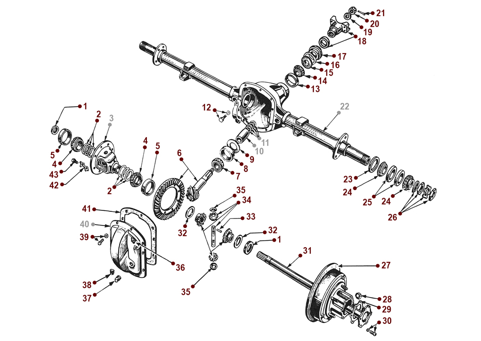 Rear Axle - Full Floating | Kaiser Willys