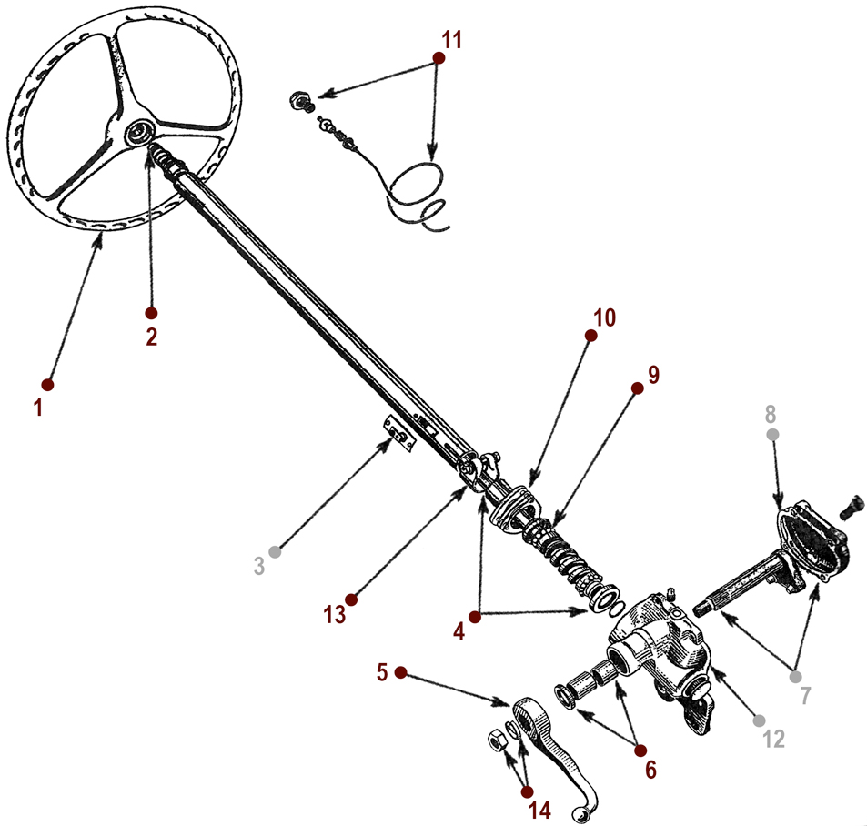 Steering Gear - 52-71 M38A1 | Kaiser Willys