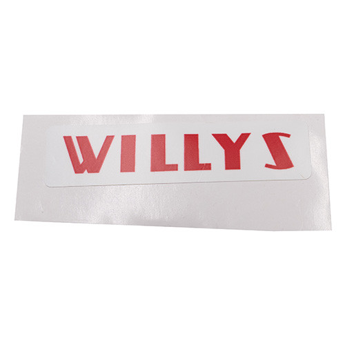 "WILLYS" Decal for Factory Heater Fits 46-64 CJ-2A, 3A, 3B