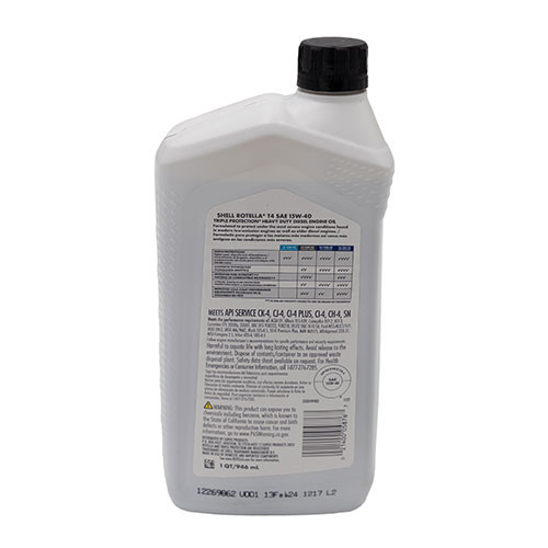 Shell Rotella Engine Oil (SAE 15W-40) Fits 41-71 Jeep & Willys (Quart)