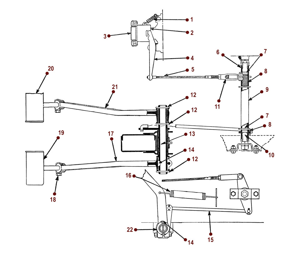 Clutch Control - 46-49 CJ-2A