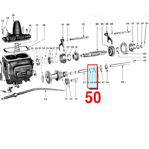 Transmission Countershaft Bearing Spacer Fits 66-70 CJ-5, 6, Jeepster Commando with T-86AA Transmission