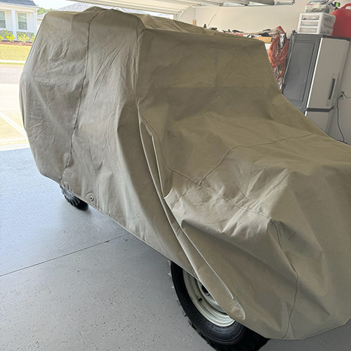 Premium Three Layer Outdoor Car Cover in Gray Fits 72-86 CJ-5, 7, 8