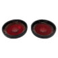 NOS Naco Tail Light Lens & Bezel Set (Pair) Fits 46-55 CJ-2A, 3A, 3B