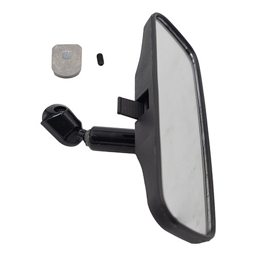 Replacement Rear View Mirror in Black Plastic Fits 49-71 CJ-3A, 3B, 5, 6, M38A1