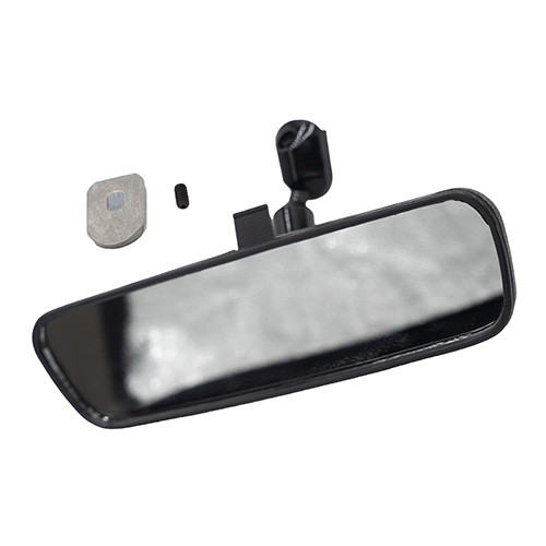 Replacement Rear View Mirror in Black Plastic Fits 49-71 CJ-3A, 3B, 5, 6, M38A1