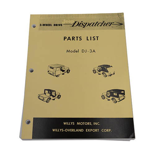 Master Parts List Manual Fits 53-71 DJ-3A