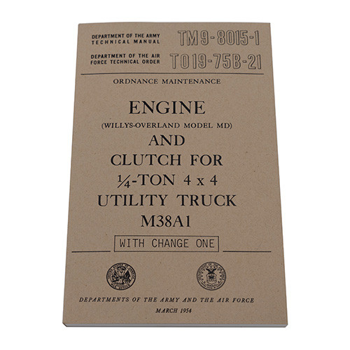 Engine & Clutch Mechanics Manual Fits 52-66 M38A1