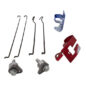 Brake Backing Plate Hardware Kit (Self Adjusting) Fits 66-71 CJ-5, Jeepster Commadno with 10" brakes