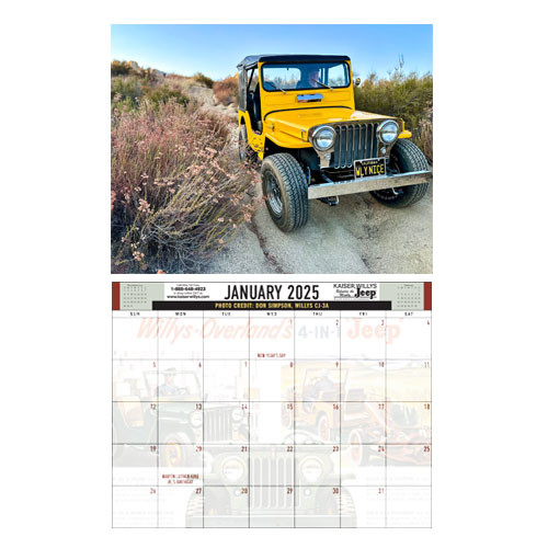 2025 Kaiser Willys Calendar All Willys & Jeep Vehicles