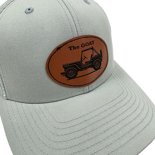 Willys "The Goat" Mesh Trucker Hat (Quarry Gray) Fits 41-71 Willys and Jeep