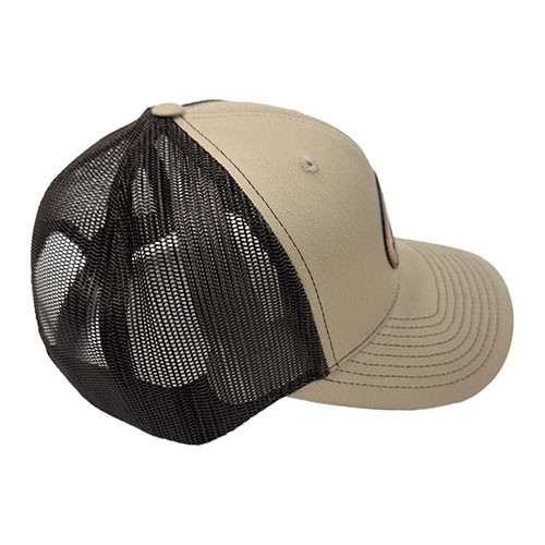 Willys "The Goat" Mesh Trucker Hat (Khaki and Brown) Fits 41-71 Willys and Jeep