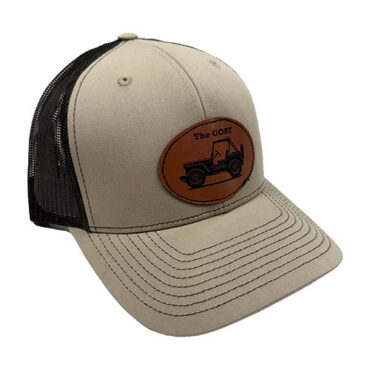 Willys "The Goat" Mesh Trucker Hat (Khaki and Brown) Fits 41-71 Willys and Jeep