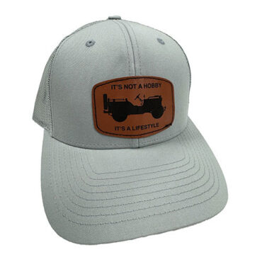 Willys "Its a Lifestyle" Mesh Trucker Hat (Quarry Gray) Fits 41-71 Willys and Jeep