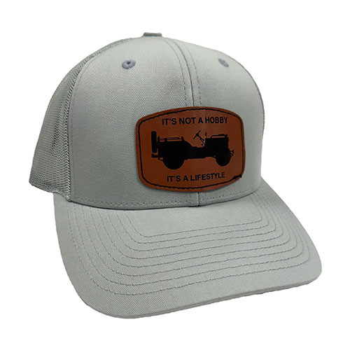 Willys "Its a Lifestyle" Mesh Trucker Hat (Quarry Gray) Fits 41-71 Willys and Jeep