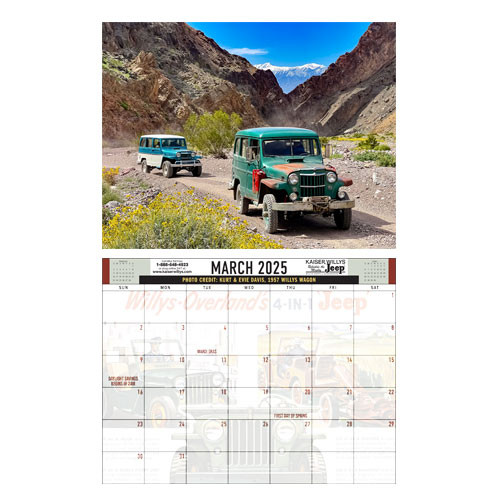 2025 Kaiser Willys Calendar All Willys & Jeep Vehicles