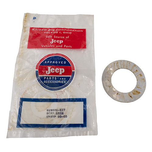 NOS Rear Differential Carrier Bearing Shim Pack Fits 53-71 CJ-3B, 5, 6, Jeepster Commando with Dana 44