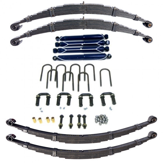 US Made Leaf Spring Complete Suspension Overhaul Kit Fits  46-53 CJ-2A, 3A