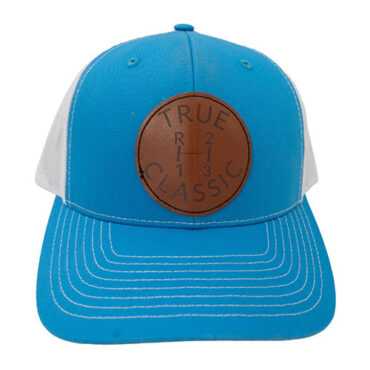 Willys "True Classic" Mesh Trucker Hat (Cyan Blue/White) Fits 41-71 Willys and Jeep