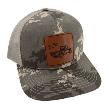 Willys "Ducks and Trucks" Mesh Trucker Hat (Camo/Gray) Fits 41-71 Willys and Jeep