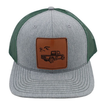 Willys "Ducks and Trucks" Mesh Trucker Hat (Green/Gray) Fits 41-71 Willys and Jeep