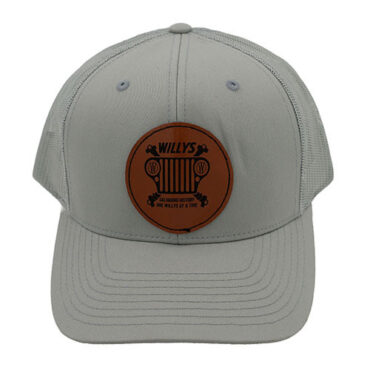 Willys "Crossbones" Mesh Trucker Hat (Quarry Gray) Fits 41-71 Willys and Jeep