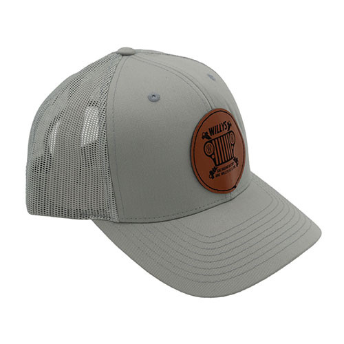 Willys "Crossbones" Mesh Trucker Hat (Quarry Gray) Fits 41-71 Willys and Jeep