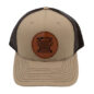 Willys "Crossbones" Mesh Trucker Hat (Khaki/Brown) Fits 41-71 Willys and Jeep