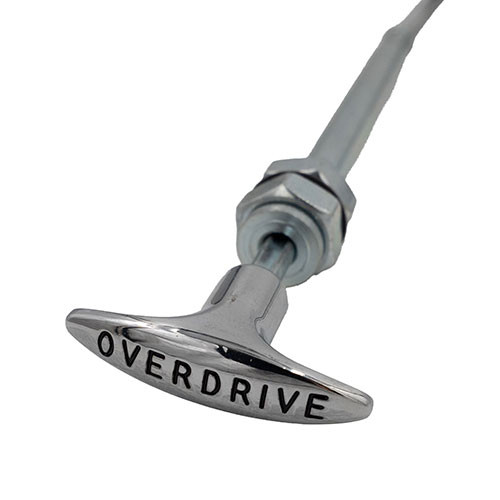 Chrome T-Handle Overdrive Cable Fits 46-55 Jeepster, Station Wagon with T-96 Transmission