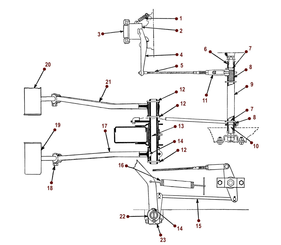 Clutch Control - 49-53 CJ-3A